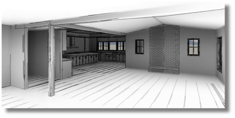 High Drive Renovation - entry toward kitchen - proposed